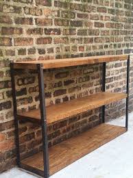 Wood And Iron Bookshelf Reclaimed Wood Bookcase Wood Bookcase Home Decor