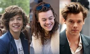 The swept bangs look is something that sits around shoulder length. Harry Styles S Hair Evolution Pictures Popsugar Beauty