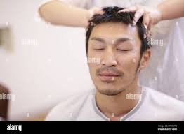 Having hair cut hi-res stock photography and images