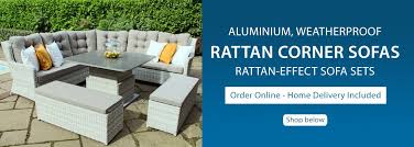Modular daybeds grey, brown & black l shaped with cushions & aluminium frames. Rattan Corner Sofas Free Delivery Buy Comfy Garden Sofa Sets