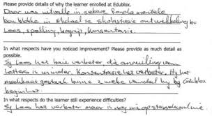 The heading includes the sender's address and the date. 190 Short Testimonials English And Afrikaans Part 1