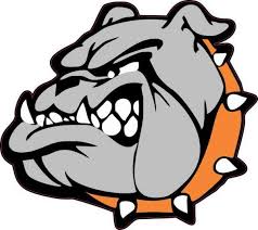 Black And White Bulldog Logo 5 25in X 4 75in Orange Collared Bulldog Mascot Sticker Stickertalk Bulldog Mascot Vinyl Window Decals Bumper Stickers