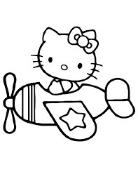 My point that first and foremost, coloring in is a fun. Hello Kitty Flying Airplane Coloring Page Free Printable Hello Kitty Coloring Hello Kitty Colouring Pages Kitty Coloring