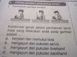 Servis dengan melambungkan bola disertai lopatan dan pukulan yang keras. 1 Perhatikan Gambar Berikutkombinasi Gerak Dalam Permainan Tenismeja Yang Dilakukan Anak Pada Brainly Co Id