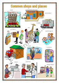 Common Shops And Places 1 Worksheet Flashcards Worksheets Shopping