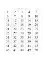 50 Number Chart Printable | Number chart, Charts for kids ...