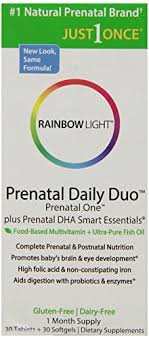 Testing Rainbow Light Prenatal And Posnatal Prenatal One Mulitvitamin And Prenatal Dha 30 Tablets And 30 Softgels