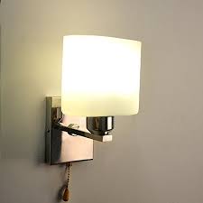 Jhlbyl nordic craftsman pull cord switch ceiling lights metal shade art pendnat light. Vanyda Indoor Led Wall Lighting Fixtures Chrome Glass Sconce Lamp Lights For Living Room Kitchen Bedroom Bedside Hallway With Pull Switch Bulb Included Warm White Buy Online In Bermuda At Bermuda Desertcart Com