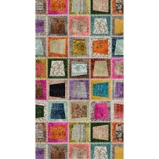 Seroni Multi Square Dijital Baski Patchwork Hali 120x180 Cm Halilar Hali Baski