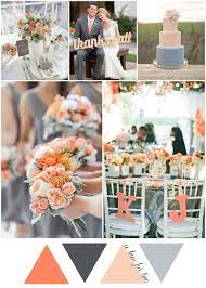 Peach And Grey Country Wedding Colour Scheme Rustic Wedding Colors Spring Wedding Colors Wedding Color Schemes
