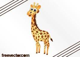 A set of big isolated illustrated animal holding a blank plank of wood, hand drawn style. Free Giraffe Cartoon Vector Illustration Ai Svg Eps