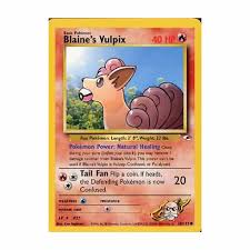 The cons no card is perfect and alolan vulpix's beacon attack does have a downside. Pokemon Gym Heroes Common Card Blaine S Vulpix 65 132