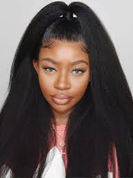 KINKY STRAIGHT HAIR BUNDLES WITH CLOSURE FOR A FULL LOOK. Get a complete  look with kinky straight hair bundles with closure that offer texture,  length, and coverage. Designed to mimic blow-dried natural