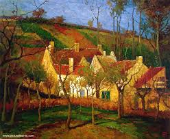 Camille Pissarro Les Toits Rouges Toit Rouge Camille Pissarro Art Impressionniste