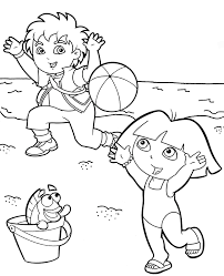 So as the coloring pages for hello kitty are very favored by all the teachers. Dora And Diego Coloring Books For Children
