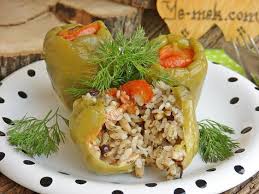 Zeytinyagli Biber Dolmasi Yemek Tarifleri Biber Dolmasi Vejetaryen Tarifleri