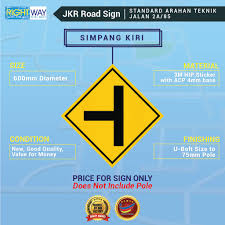 Rekabentuk, masa tanggapan ialah 1.5 saat dan masa. 14 Jkr Road Sign Standard Arahan Teknik Jalan 2a 85 Simpang Kiri 3m Hip Sticker 600mm Diameter Shopee Malaysia