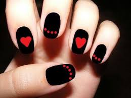 Black And Red Nail Ideas Searchengin Red Heart In Black Nail Polish How Is This Black Nail Designs Heart Nail Designs Red Nail Art Designs