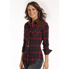 Chemise a carreaux rouge femme. Chemise Flanelle Carreaux Rouge Microsuede Femme Rock Roll Cowgirl Taille 2xl