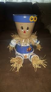 Clay Pot Scarecrow Basteln Mit Tontopfen Selbstgemachte Tongefasse Tontopf Figuren