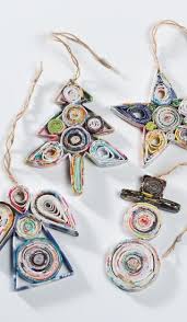 Recycled Paper Hanging Christmas Decorations Recycled Paper Crafts Gifts Namaste Home Pa Christmas Crafts Diy Christmas Crafts Homemade Ornaments