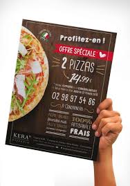 Pizzeria Restaurant Kera Pizzeria Poster Depliant Agence De Communication
