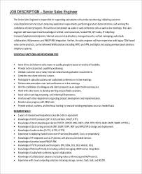 Free 9 Sales Engineer Job Description Samples In Pdf