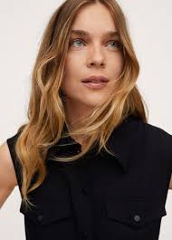 MANGO Long Chest-Pocket Jumpsuit in Black