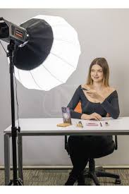 Mega Lux Fotoğraf Stüdyosu Led Sürekli Video Işığı 65cm Bowens Fener Tarzı  Softbox + 2.1 Mt Tripod