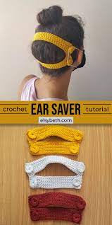 Crochet Ear Savers For Masks Two Strap Ear Saver Crochet Faces Crochet Mask Crochet