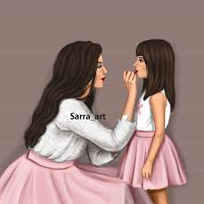 1 591 likes 256 comments sara ahmed sarra art on instagram بنتي المستقبليه أوعدك لأخلي أبوكي يفل س من ورا mother daughter art digital art girl mom art