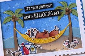 Lawn Fawn On the Beach Birthday Card….