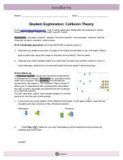 You will need blue, green, and orange markers or colored pencils for the first part of this activity. Answers To Collision Theory Gizmo Pdf Answers To Collision Theory Gizmo If You Ally Dependence Such A Referred Answers To Collision Theory Gizmo Book Course Hero