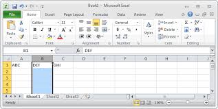 Ms Excel 2010 Change The Width Of A Column