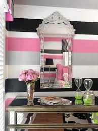 Black And White Striped Wall Bedroom Pin On Kids Rooms Girl S
