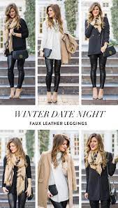 Spanx Leather Leggings Styled 20 Different Ways Lillies And Lashes Winter Date Night Outfits Faux Leather Leggings Outfit Outfits With Leggings
