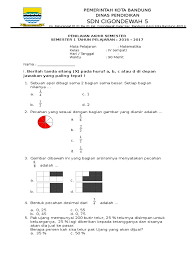Soal uas matematika kelas 4 semester 1 kurikulum 2013 revisi 2018. Soal Pas Matematika Kelas 4 Semester 1