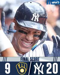The Yankees set a franchise record with nine home runs in their win over  the Brewers https://on.sny.tv/fcJYdzw