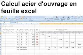 2) escalier a voilee droite. Calcul Acier D Ouvrage En Feuille Excel Calcul Calcul Beton Feuille