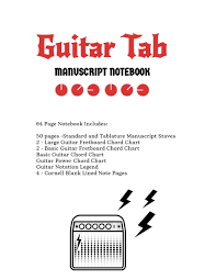 amazon com guitar tab notebook standard tablature staves