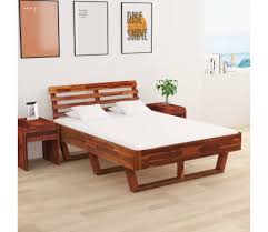 Das bett ist sehr stabil durch die verwendung von robusten materialien und den einsatz von mittelstützen. Vidaxl Bettgestell Mit 2 Nachttischen Massivholz Akazie 140x200 Cm Vidaxl De