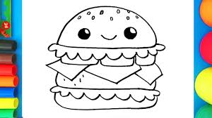 You can use our amazing online tool to color and edit the following hamburger coloring pages. How To Draw And Color A Burger Coloring Page For Kids Step By Step Hamburger Youtube