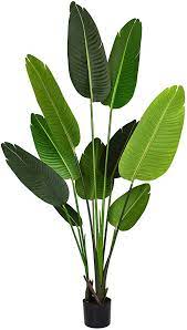 Cheap artificial plants, buy quality home & garden directly from china suppliers:1pc large tropical monstera palm tree leaves artificial plants green plastic leaf fake plants home garden decoration accessories enjoy free shipping worldwide! Amazon Com Artificial Silk Bird Of Paradise Palm Tree Potted Plant Fake Tropical Palm Tree For Ind Fake Potted Plants Indoor Palm Trees Bird Of Paradise Plant