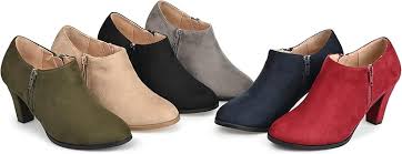 Journee Collection Botines de tacón con cremallera interior para mujer  Sanzi Comfort