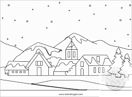 Risultati Immagini Per Disegni Invernali Da Colorare Per Bambini Disegni Da Colorare Disegni Da Colorare Natalizi Paesaggi
