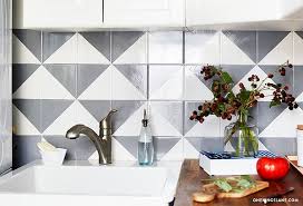 European bath kitchen tile and stone. Painted Tile Backsplash Diy One Kings Lane Style Blog