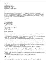 Entry Level Financial Analyst Resume Template Best Design Tips Myperfectresume