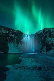 Heaven Ly Mind Lightning Skogafoss Northern Lights Photography Iphone Wallpaper Sky Northern Lights Wallpaper
