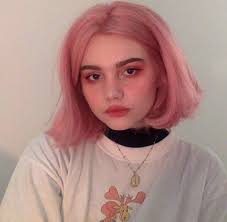 Pin By ۰ R ۰ On Pretty Girls Peachy Pink Hair Aesthetic Hair Dyed Hair