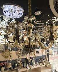 Avangard Model Cam Kollu Avize 6 Li Luks Model Ankara Avize Aksesuar Avize Luks Dekorasyon